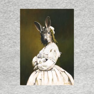 Rabbit Woman In White T-Shirt